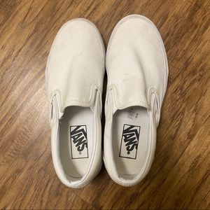 White Vans Slip Ons